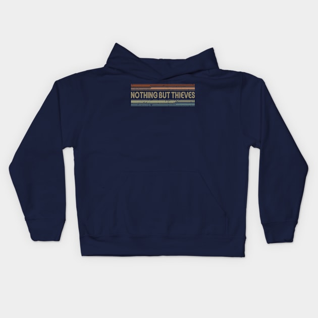 Nothing But Thieves Retro Lines Kids Hoodie by casetifymask